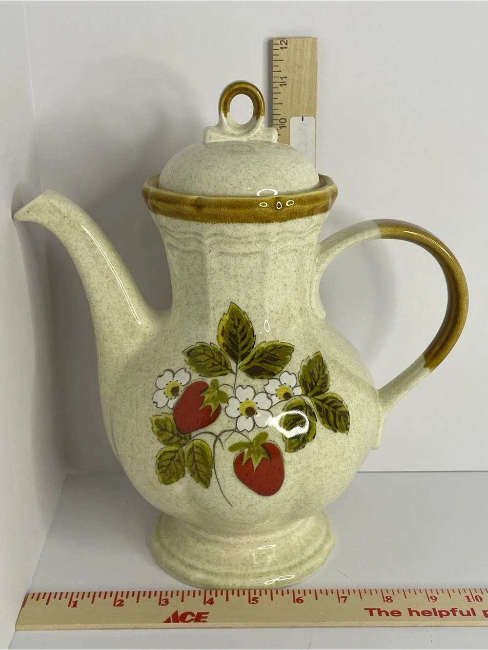 Vintage Mikasa Strawberry Festival Coffee Pot with Lid EB 801